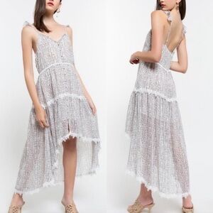 🆕POL Off White Floral High Low Dress, various sizes.